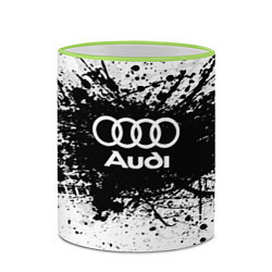 Кружка 3D Audi: Black Spray, цвет: 3D-светло-зеленый кант — фото 2