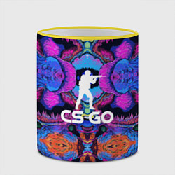 Кружка 3D CS:GO Violet Hyper Beast, цвет: 3D-желтый кант — фото 2