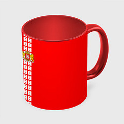 Кружка 3D Грузия, цвет: 3D-белый + красный