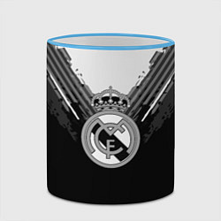 Кружка 3D FC Real Madrid: Black Style, цвет: 3D-небесно-голубой кант — фото 2