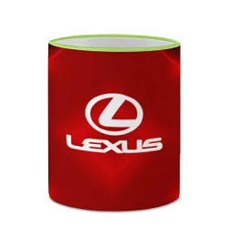 Кружка 3D Lexus: Red Light, цвет: 3D-светло-зеленый кант — фото 2