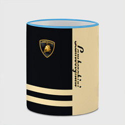 Кружка 3D Lamborghini Sport, цвет: 3D-небесно-голубой кант — фото 2
