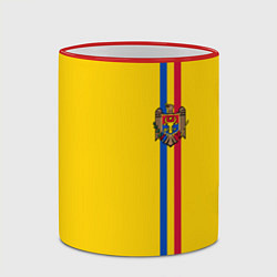 Кружка 3D Молдавия: лента с гербом, цвет: 3D-красный кант — фото 2