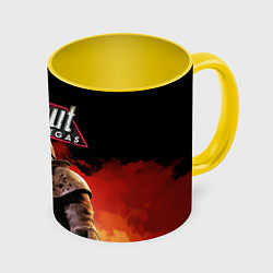 Кружка 3D Fallout: New Vegas, цвет: 3D-белый + желтый