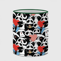 Кружка 3D Funny Pandas, цвет: 3D-зеленый кант — фото 2