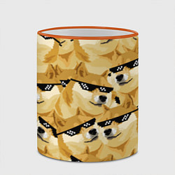 Кружка 3D Doge: Deal with it, цвет: 3D-оранжевый кант — фото 2
