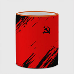 Кружка 3D USSR: Red Patriot, цвет: 3D-оранжевый кант — фото 2