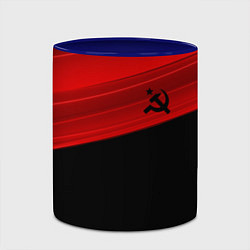 Кружка 3D USSR: Black Patriot, цвет: 3D-белый + синий — фото 2