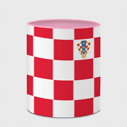 Кружка 3D Сборная Хорватии: Домашняя ЧМ-2018, цвет: 3D-белый + розовый — фото 2