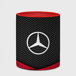 Кружка 3D Mercedes Benz: Grey Carbon, цвет: 3D-белый + красный — фото 2