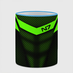 Кружка 3D N7: Green Armor, цвет: 3D-небесно-голубой кант — фото 2