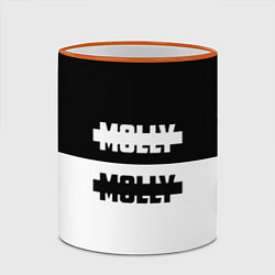Кружка 3D Molly: Black & White, цвет: 3D-оранжевый кант — фото 2