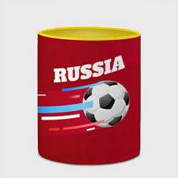 Кружка 3D Russia Football, цвет: 3D-белый + желтый — фото 2