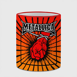 Кружка 3D Metallica Fist, цвет: 3D-красный кант — фото 2