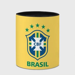Кружка 3D Brazil Team, цвет: 3D-белый + черный — фото 2