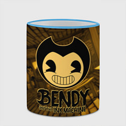 Кружка 3D Black Bendy, цвет: 3D-небесно-голубой кант — фото 2