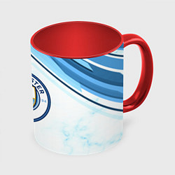 Кружка 3D Manchester city, цвет: 3D-белый + красный