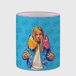 Кружка 3D 6IX9INE 69, цвет: 3D-розовый кант — фото 2