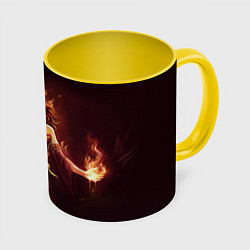 Кружка 3D Lina: Hell Flame, цвет: 3D-белый + желтый