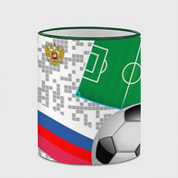 Кружка 3D Русский футбол, цвет: 3D-зеленый кант — фото 2