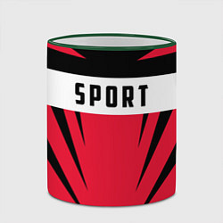 Кружка 3D Sport: Red Style, цвет: 3D-зеленый кант — фото 2