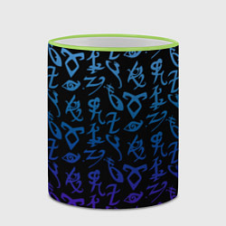 Кружка 3D Blue Runes, цвет: 3D-светло-зеленый кант — фото 2