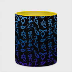 Кружка 3D Blue Runes, цвет: 3D-белый + желтый — фото 2