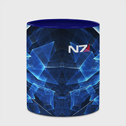 Кружка 3D Mass Effect: Blue Armor N7, цвет: 3D-белый + синий — фото 2