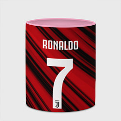 Кружка 3D Ronaldo 7: Red Sport, цвет: 3D-белый + розовый — фото 2