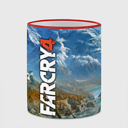 Кружка 3D Far Cry 4: Ice Mountains, цвет: 3D-красный кант — фото 2