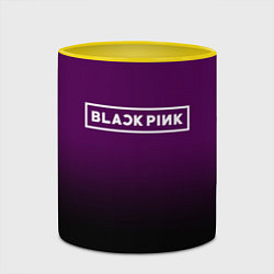 Кружка 3D Black Pink: Violet Gradient, цвет: 3D-белый + желтый — фото 2