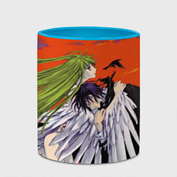 Кружка 3D Code Geass Лелуша обнимает Ангел, цвет: 3D-белый + небесно-голубой — фото 2