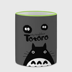 Кружка 3D Тоторо рядом, цвет: 3D-светло-зеленый кант — фото 2