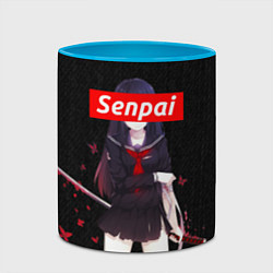 Кружка 3D Senpai Assassin, цвет: 3D-белый + небесно-голубой — фото 2