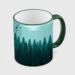 Кружка 3D Firewatch Wood, цвет: 3D-зеленый кант