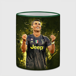 Кружка 3D Ronaldo: Juve Sport, цвет: 3D-зеленый кант — фото 2