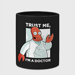 Кружка 3D Zoidberg: Trust Me, цвет: 3D-белый + черный — фото 2
