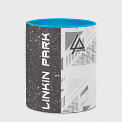 Кружка 3D Linkin Park: Grey Form, цвет: 3D-белый + небесно-голубой — фото 2