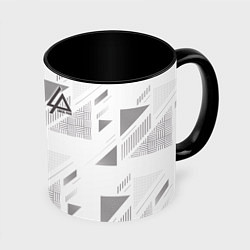 Кружка 3D Linkin Park: Grey Form, цвет: 3D-белый + черный