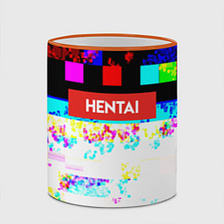 Кружка 3D Hentai Glitch 2, цвет: 3D-оранжевый кант — фото 2