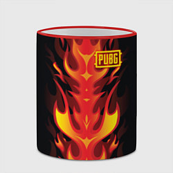 Кружка 3D PUBG: Hell Flame, цвет: 3D-красный кант — фото 2