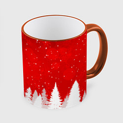 Кружка 3D Christmas pattern, цвет: 3D-оранжевый кант