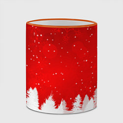 Кружка 3D Christmas pattern, цвет: 3D-оранжевый кант — фото 2