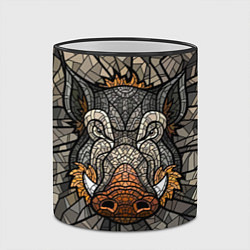 Кружка 3D Mosaic Pig, цвет: 3D-черный кант — фото 2