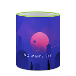 Кружка 3D No Man's Sky: Night, цвет: 3D-светло-зеленый кант — фото 2