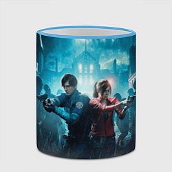 Кружка 3D Resident Evil 2, цвет: 3D-небесно-голубой кант — фото 2