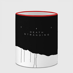 Кружка 3D Death Stranding: Black & White, цвет: 3D-красный кант — фото 2