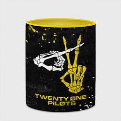 Кружка 3D TOP: Skeleton Clique, цвет: 3D-белый + желтый — фото 2