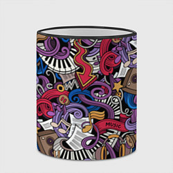 Кружка 3D Music collage, цвет: 3D-черный кант — фото 2