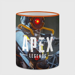 Кружка 3D Apex Legends: Robot, цвет: 3D-оранжевый кант — фото 2